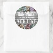 Garens voor waterverf, ononderbroken brei- en haak ronde sticker (Tas)