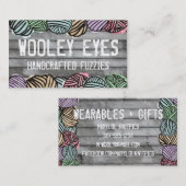 Garens voor waterverf, ononderbroken brei- en haak visitekaartje (Voorkant / Achterkant)