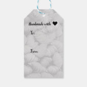 Garenstreng Textuur Handgemaakte Ambachten Cadeaulabel (Achterkant)