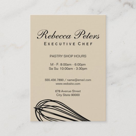 Garenvariatie | Culinair Meester Visitekaartje (Voorkant)