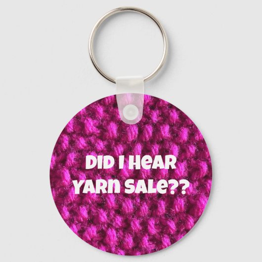 Garenverkoop Roze gebreide foto liefde breien Sleutelhanger (Voorkant)