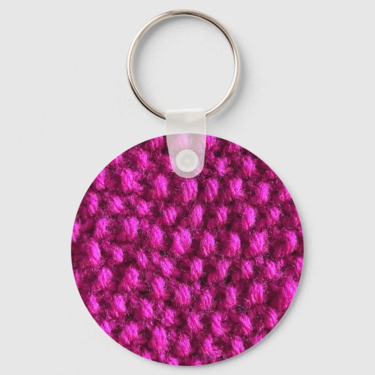 Garenverkoop Roze gebreide foto liefde breien Sleutelhanger (Achterkant)