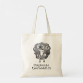 Garenverslaafde Brei Haak Projecttas Tote Bag (Achterkant)