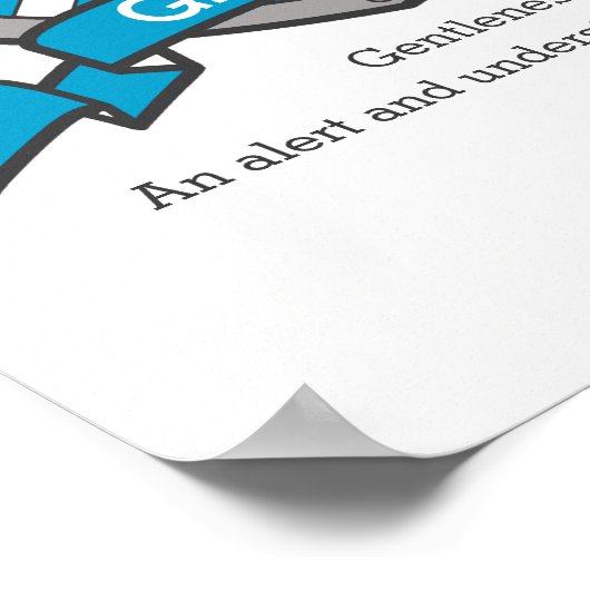 Gareth boys G name means oranje crest poster (Hoek)