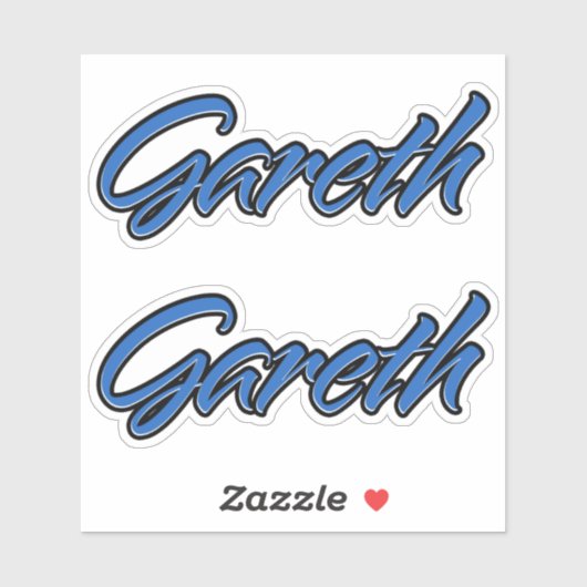 Gareth Name blue Aufkleber Sticker Stickerset (Vel)