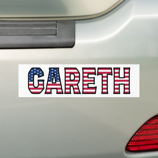Gareth Name Vorname USA Aufkleber Sticker Auto (Op auto)