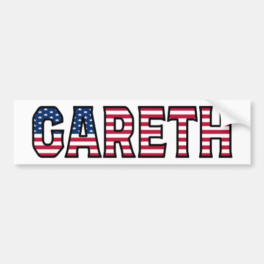 Gareth Name Vorname USA Aufkleber Sticker Auto (Voorkant)