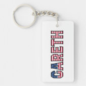 Gareth Name Vorname USA Flagge Anhänger Schlüssel Sleutelhanger (Voorkant)
