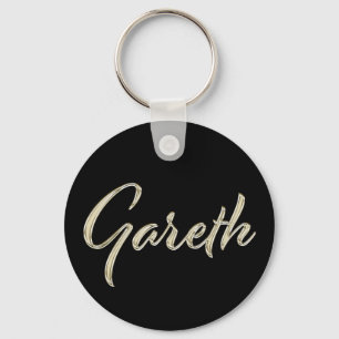 Gareth Name whitegold Button Schlüsselanhänger Sleutelhanger