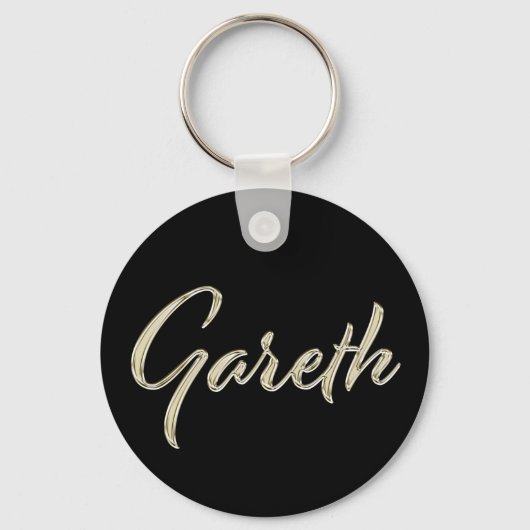 Gareth Name whitegold Button Schlüsselanhänger Sleutelhanger (Voorkant)