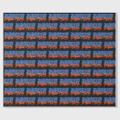 Gareth Vorname Name Graffiti blue orange Cadeaupapier (Vlak)