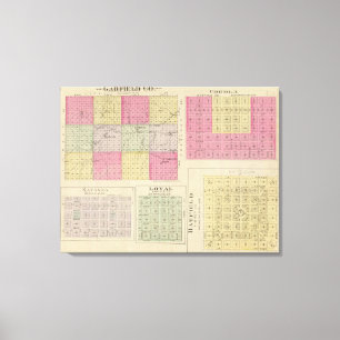 Garfield County, Creola, Ravanna, Loyal, Kansas Canvas Afdruk
