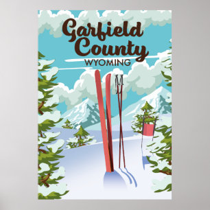 Garfield County Wyoming Ski poster