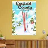 Garfield County Wyoming Ski poster Canvas Afdruk (Insitu (Woonkamer))