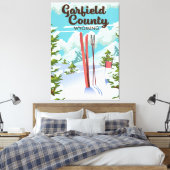 Garfield County Wyoming Ski poster Canvas Afdruk (Insitu (Slaapkamer))