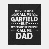 GARFIELD Gift Name Fun Vaderdag Personalised M Fleece Deken (Voorkant)
