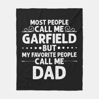 GARFIELD Gift Name Fun Vaderdag Personalised M Fleece Deken