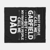 GARFIELD Gift Name Fun Vaderdag Personalised M Fleece Deken (Voorkant (Horizontaal))