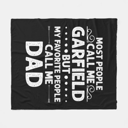 GARFIELD Gift Name Fun Vaderdag Personalised M Fleece Deken (Voorkant (Horizontaal))