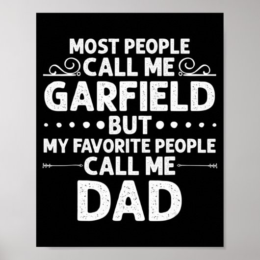 GARFIELD Gift Name Fun Vaderdag Personalised M Poster (Voorkant)