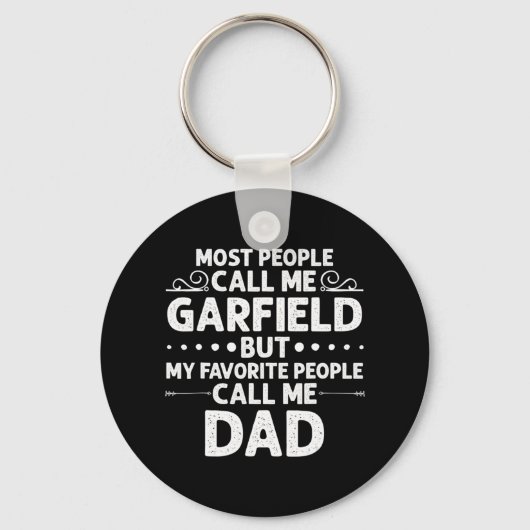 GARFIELD Gift Name Fun Vaderdag Personalised M Sleutelhanger (Voorkant)