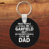 GARFIELD Gift Name Fun Vaderdag Personalised M Sleutelhanger (Voorkant)