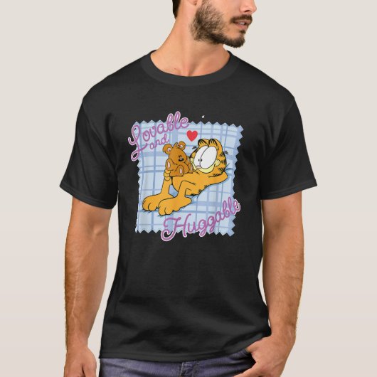 Garfield Loveable Knuffelbare Garfield en Pookie C T-shirt (Voorkant)