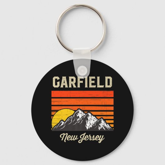 Garfield New Jersey Hometown City USA Sleutelhanger (Voorkant)