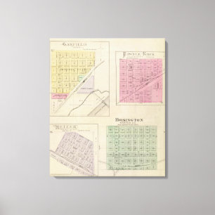 Garfield, Pawnee Rock, Heizer, Hoisington, Kansas Canvas Afdruk