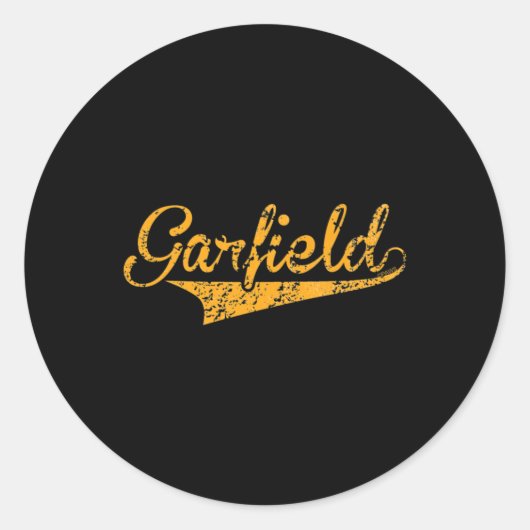 Garfield Sports Logo Ronde Sticker (Voorkant)