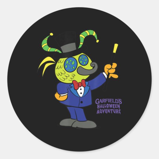 Garfield The Fly Halloween Ronde Sticker (Voorkant)