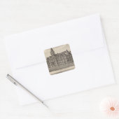 Garfield University, Kansas Vierkante Sticker (Envelop)
