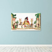Gargantua bij zijn Little Supper, c.1800 Canvas Afdruk (Insitu (Houten vloer))