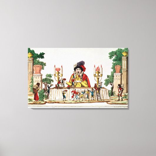 Gargantua bij zijn Little Supper, c.1800 Canvas Afdruk (Voorkant)