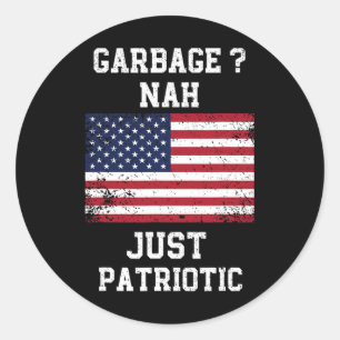 Garge Nee Gewoon Patriotistisch Trots Garge Trump Ronde Sticker
