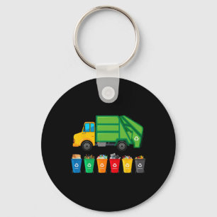 Garge Truck Hergebruik Recyclen Trash Collector Ea Sleutelhanger