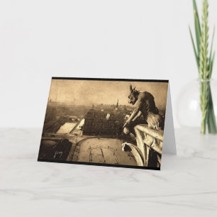 Gargouille Notre Dame, de Vintage van Parijs Kaart