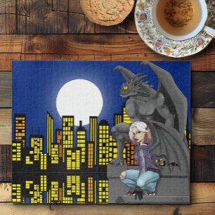 Gargouille Stedelijk Fantasie Stadslandschap Legpuzzel