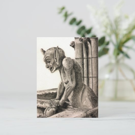 Gargoyle 2 briefkaart (Staand voorkant)