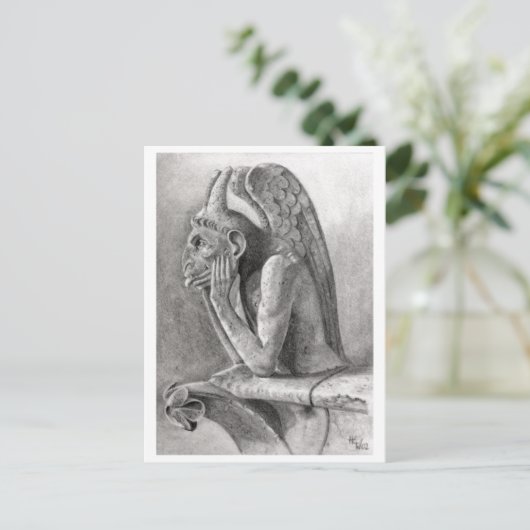Gargoyle 3 briefkaart (Staand voorkant)