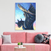 Gargoyle Bewaker Canvas Afdruk (Insitu (Woonkamer))