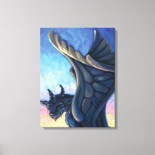 Gargoyle Bewaker Canvas Afdruk (Voorkant)