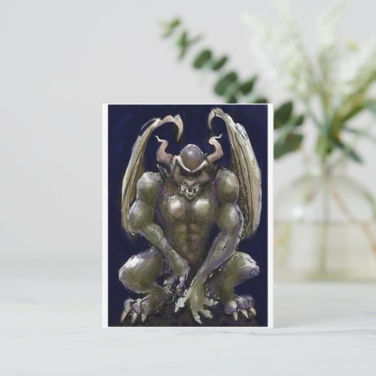 Gargoyle Briefkaart (Staand voorkant)