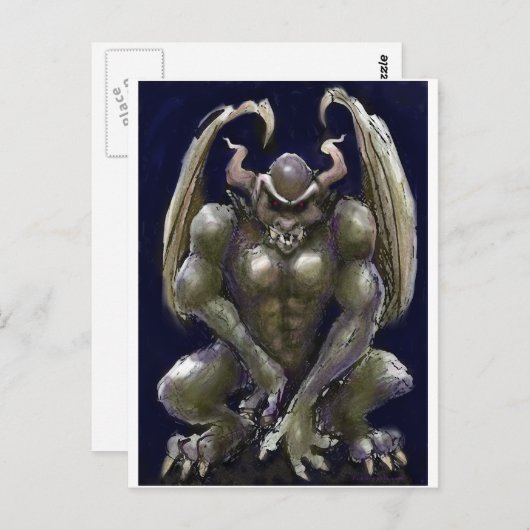 Gargoyle Briefkaart (Voorkant / Achterkant)