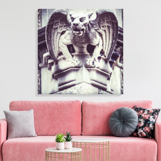 Gargoyle Canvas Afdruk (Insitu (Woonkamer))