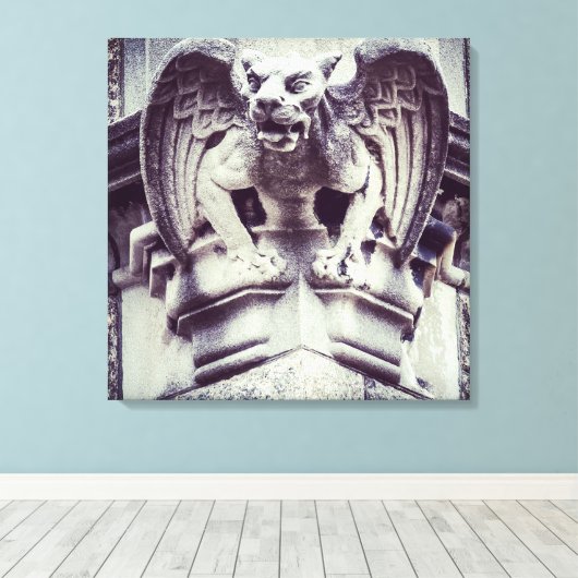 Gargoyle Canvas Afdruk (Insitu (Houten vloer))