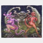 Gargoyle donkere Fae Fleece Deken (Voorkant (Horizontaal))