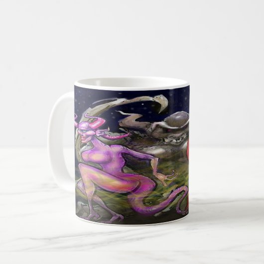 Gargoyle donkere Fae Koffiemok (Voorkant links)