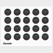 Gargoyle en Rozen Ronde Sticker (Vel)