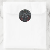 Gargoyle en Rozen Ronde Sticker (Tas)